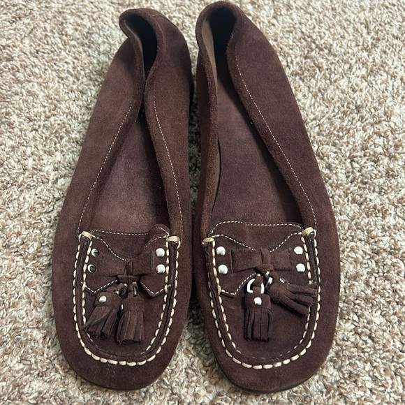 Aerosoles Your Turn Tassels Slip On Loafers Brown 10B - Picture 1 of 5